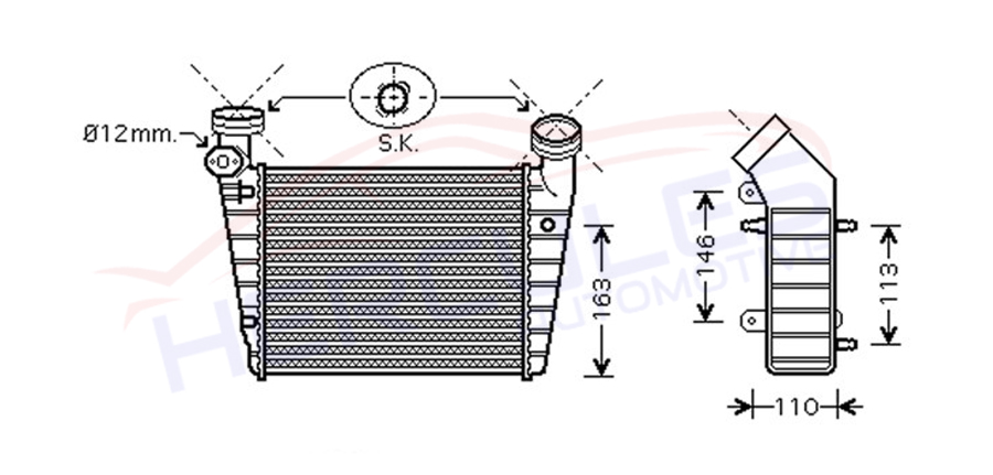 INTERCOOLER 3B0145805H/E